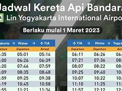 Jadwal Kereta Bandara Yia Terbaru 2023